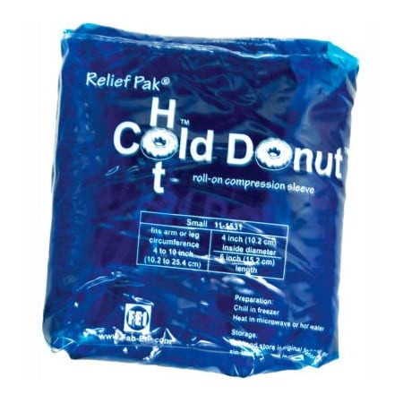 Fabrication Enterprises Relief Pak Cold n' Hot Donut Compression Sleeve, Small, 10/Case 11-1531-10